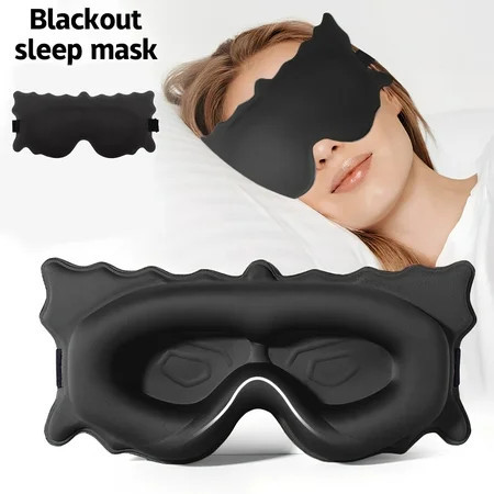Sleep Mask for Side Sleeper Women Men, Eye Mask for Sleeping Light Blocking, 3D Contoured Cup Sleeping Mask, Soft Breathable Sleep Eye Mask with Adjustable Elastic Strap for Flight Nap | Walmart (US)