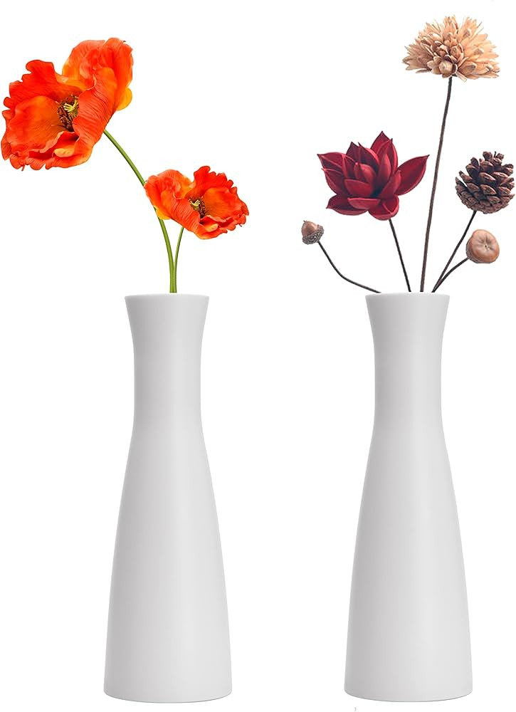 Tall Conic Composite Plastics Flower Vase, Small Bud Decorative Floral Vase Home Decor Centerpiec... | Amazon (US)