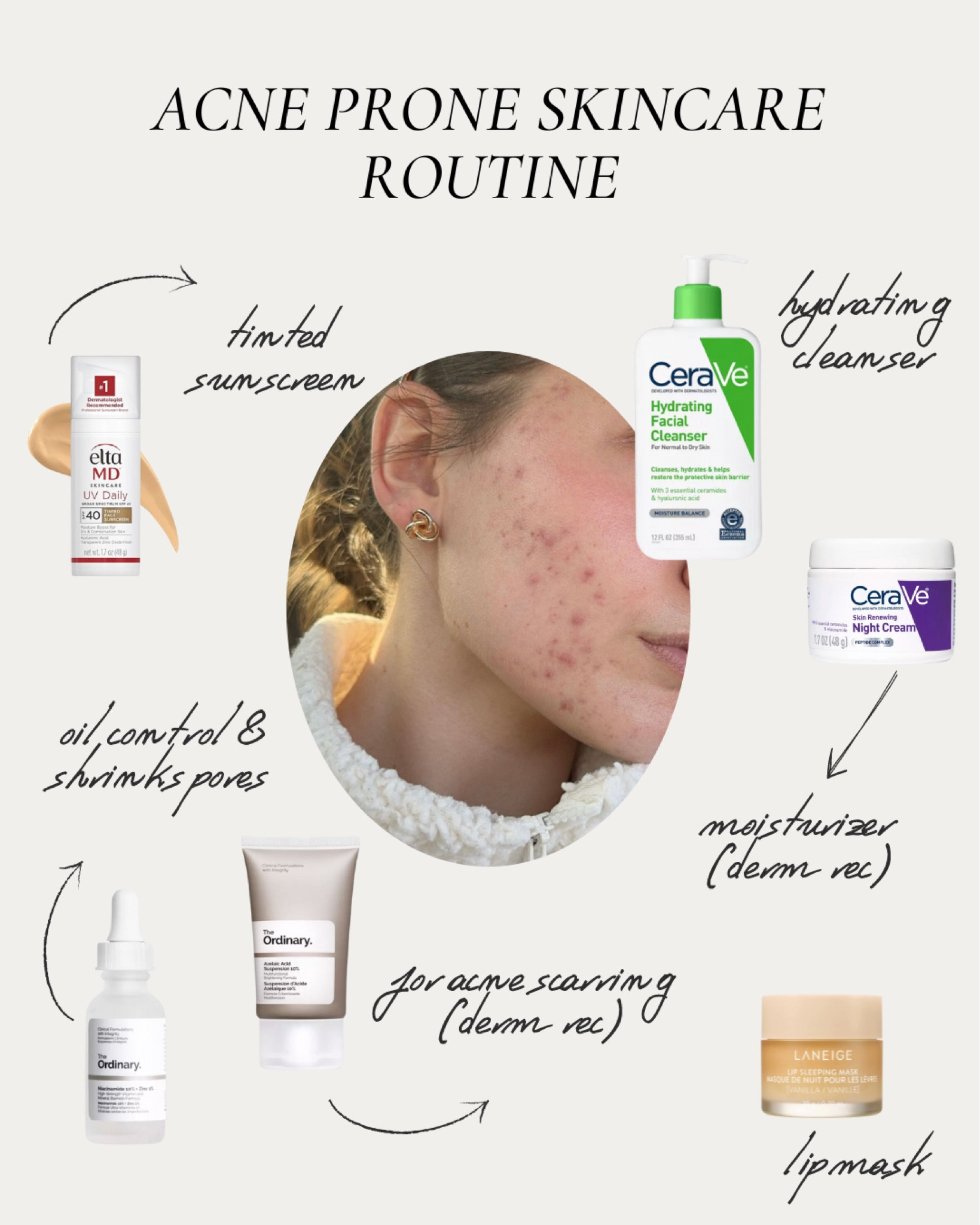 Acne prone skincare routine🫶🏼

I’m also using Tretinoin & Dapsone gel which you can get with a prescription! 

#LTKxSephora #LTKbeauty