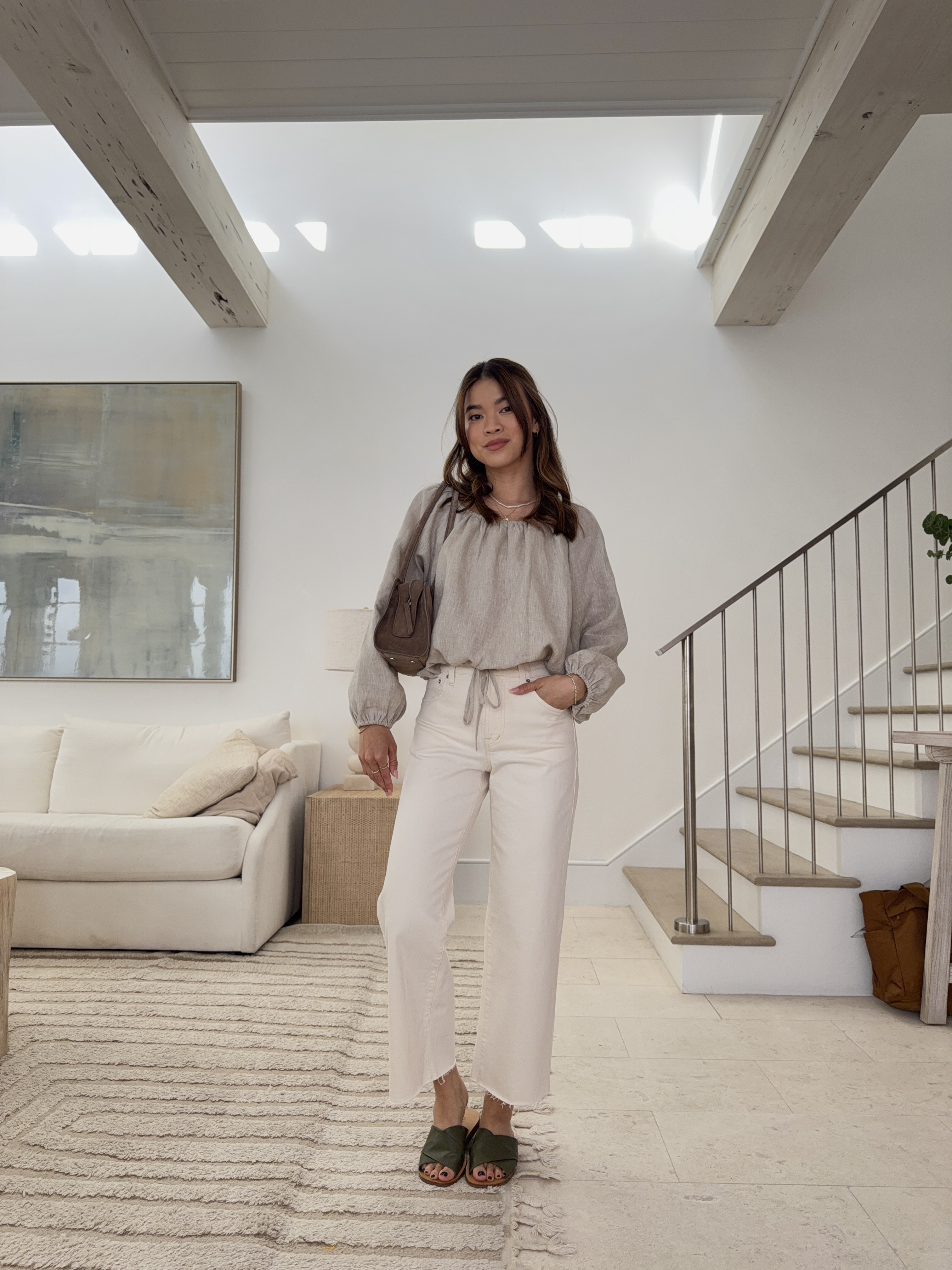 Sizing info:
•Jeans size 24 petite in Vintage CanvasComfort Stretch
•Top size XS

petite fashion, get dressed with me, outfit inspiration, ootd, nashville outfit, Nashville influencer, petite style, vacation style, casual outfits, mom style, petite pants, spring outfits, spring outfit info, spring pants, spring outfit idea, spring top, spring bag, spring sweater, spring shoes, white jeans, linen top 
@Aritzia 
 @Madewell 

#LTKSeasonal #LTKPetite #LTKootd