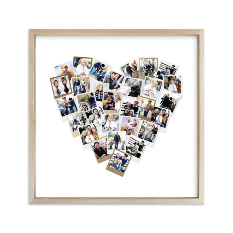 "Heart Snapshot Mix®" - Foil Pressed Photo Art Print by Minted. | Minted
