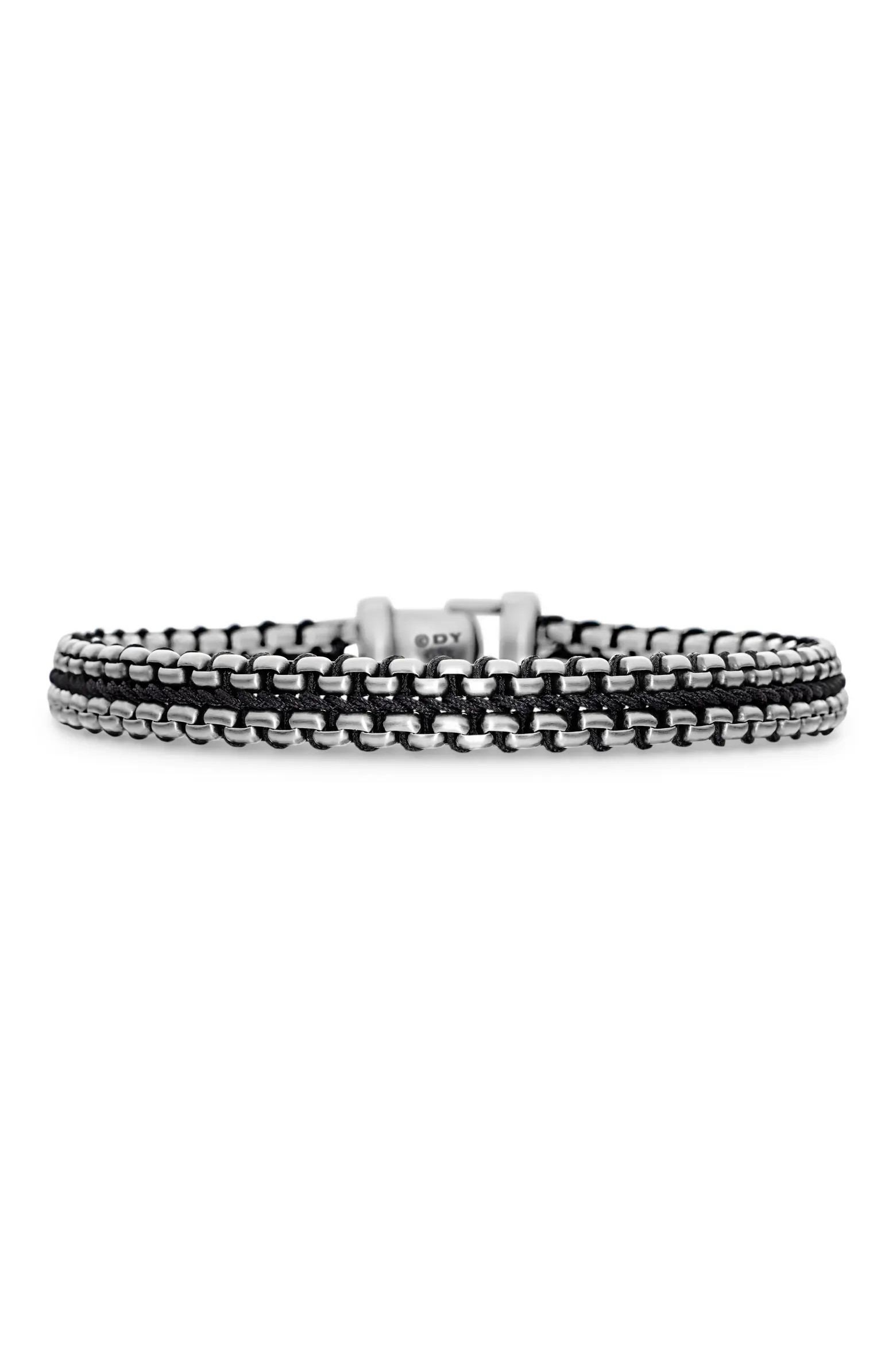 Men's Woven Box Chain Bracelet in Sterling Silver with Nylon, 10mm (Men) | Nordstrom | Nordstrom