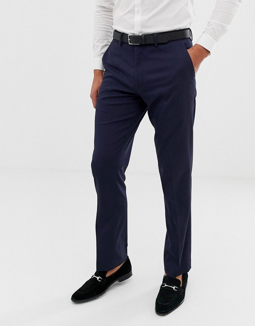 ASOS Slim Tuxedo Suit Pants in Navy - Navy | ASOS US