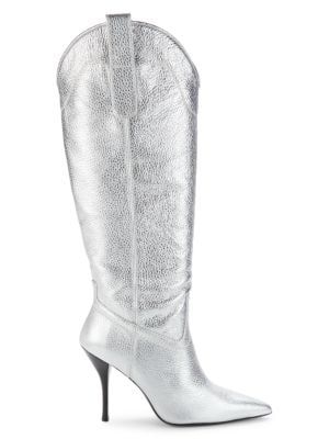 Stuart Weitzman Outwest 100 Stiletto Cowboy Knee Boots on SALE | Saks OFF 5TH | Saks Fifth Avenue OFF 5TH