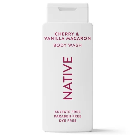Native Body Wash, Cherry & Vanilla Macaron, Sulfate Free, for Women & Men, 18 fl oz | Walmart (US)