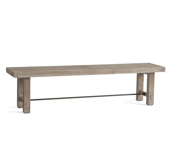 Abbott Dining Bench, Gray | Pottery Barn (US)