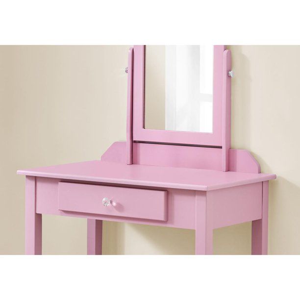 HomeRootsHomeRoots 376503 Pink Vanity Mirror & Storage DrawerUSD$257.18 $17/mo    withLearn howPr... | Walmart (US)