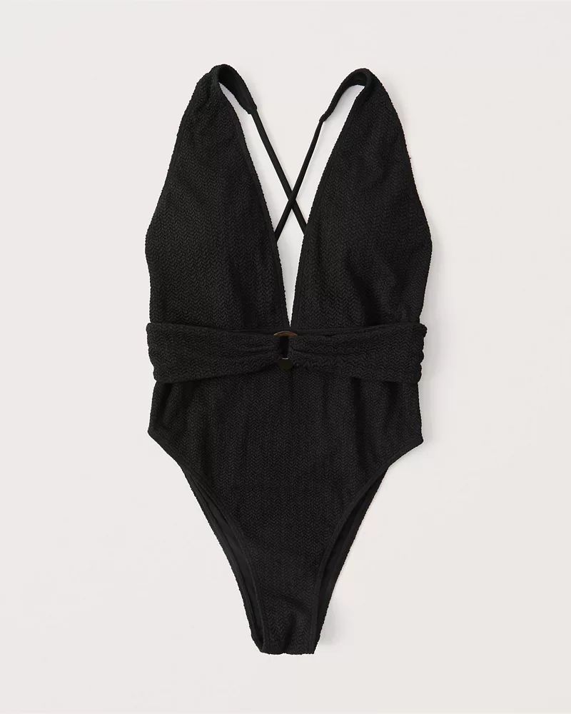 Deep-V One Piece Swimsuit | Abercrombie & Fitch (US)