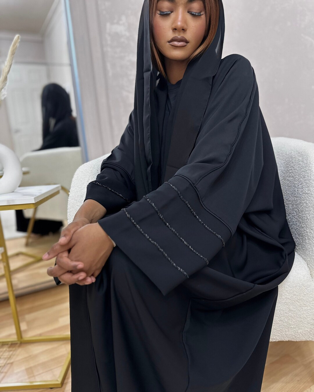 Luxurious Embellished Abaya black - Etsy France | Etsy (US)