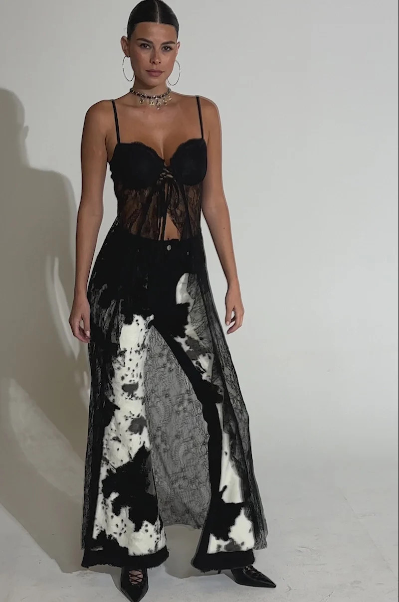 LETS GO TO THE RODEO BABY COW DENIM | AKIRA