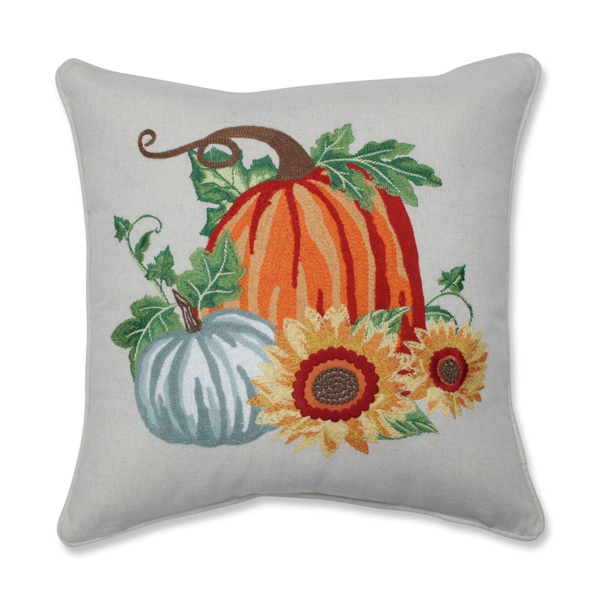 18.5"x18.5" Indoor Thanksgiving Pumpkin Patch Square Throw Pillow - Pillow Perfect | Target