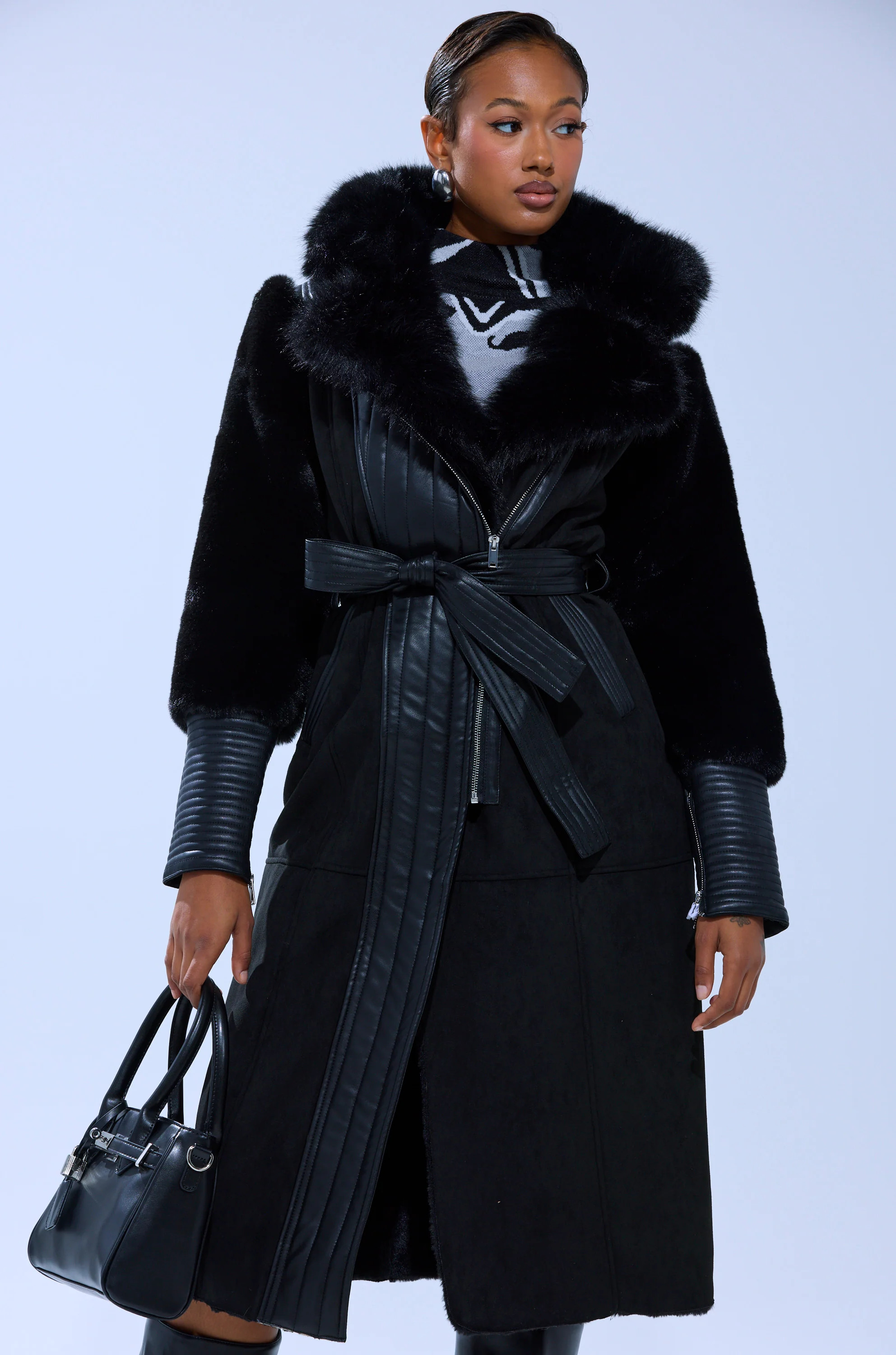 GOODIE MIXED MEDIA COAT | AKIRA