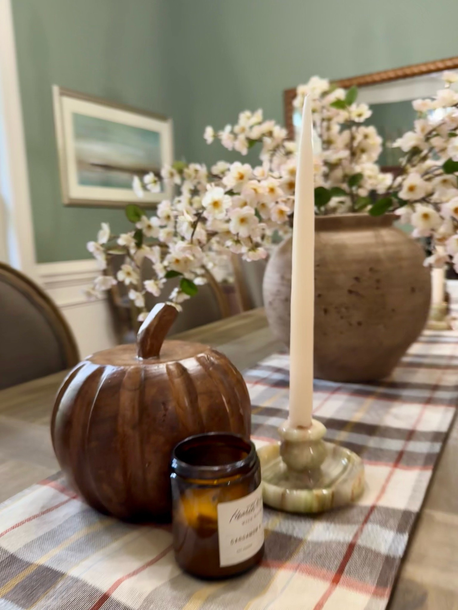 Fall tablescape is my favorite! 🍂 The vase, the flowers, the pumpkin. So pretty!

#LTKSeasonal #LTKdayinmylife #LTKmomlife