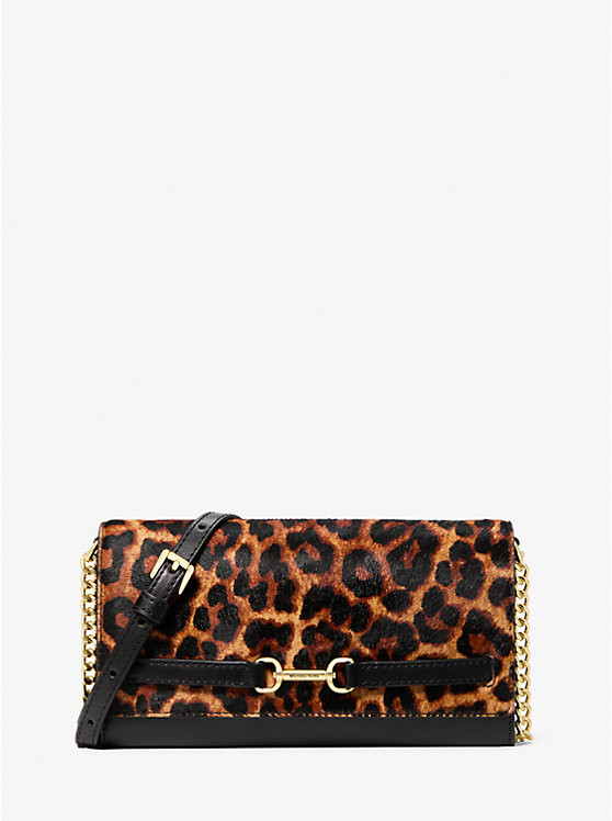 Carson Large Leopard Print Calf Hair Crossbody Bag | Michael Kors US