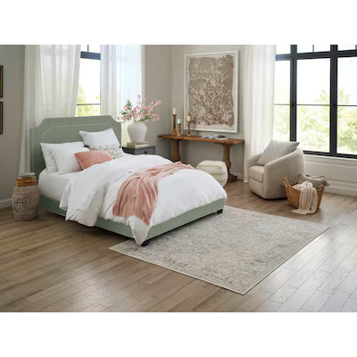 allen + roth Courageous Trove 5 x 8 (ft) Loomed Polyester Gray Rectangular Indoor Medallion Orien... | Lowe's