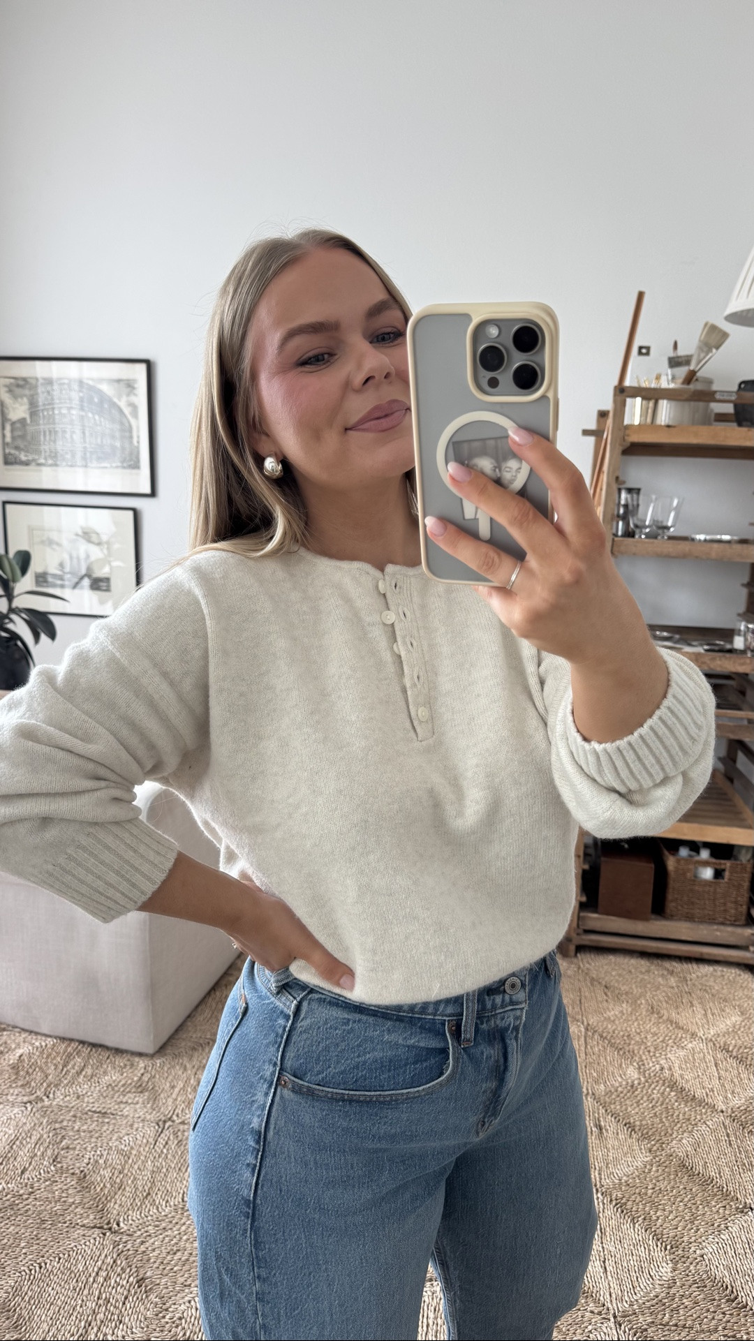 Obsessed with this sweater! I’m in size Small. Use code DENIMAF to save an additional 15% off! @abercrombie #abercrombiepartner