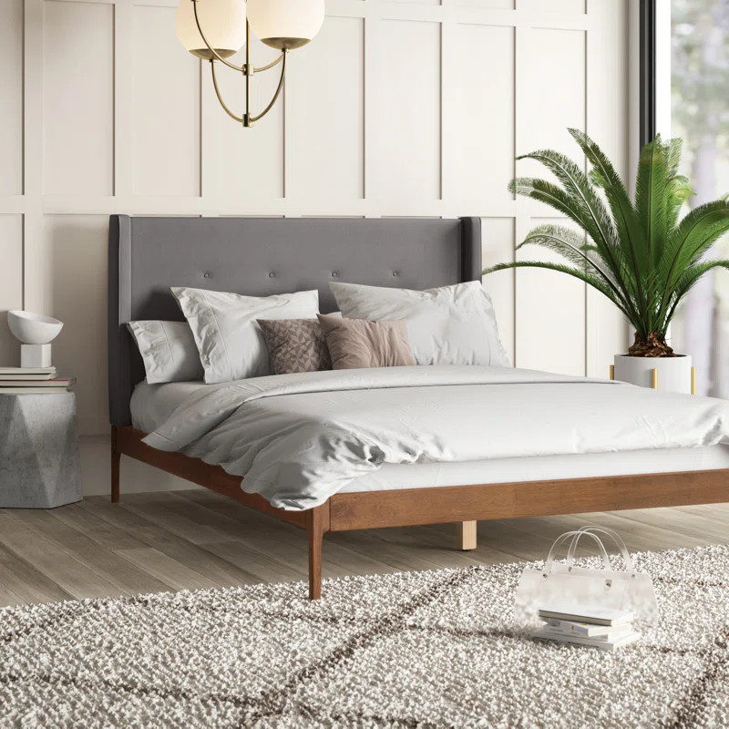 Ellerman Upholstered Wingback Bed | Wayfair North America