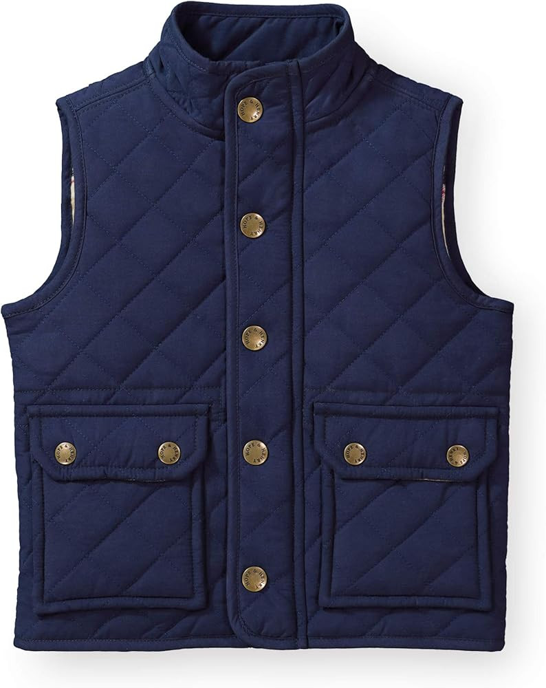 Hope and Henry Boys' Quilted Fleece Lined Zip-Up Vest | Amazon (US)