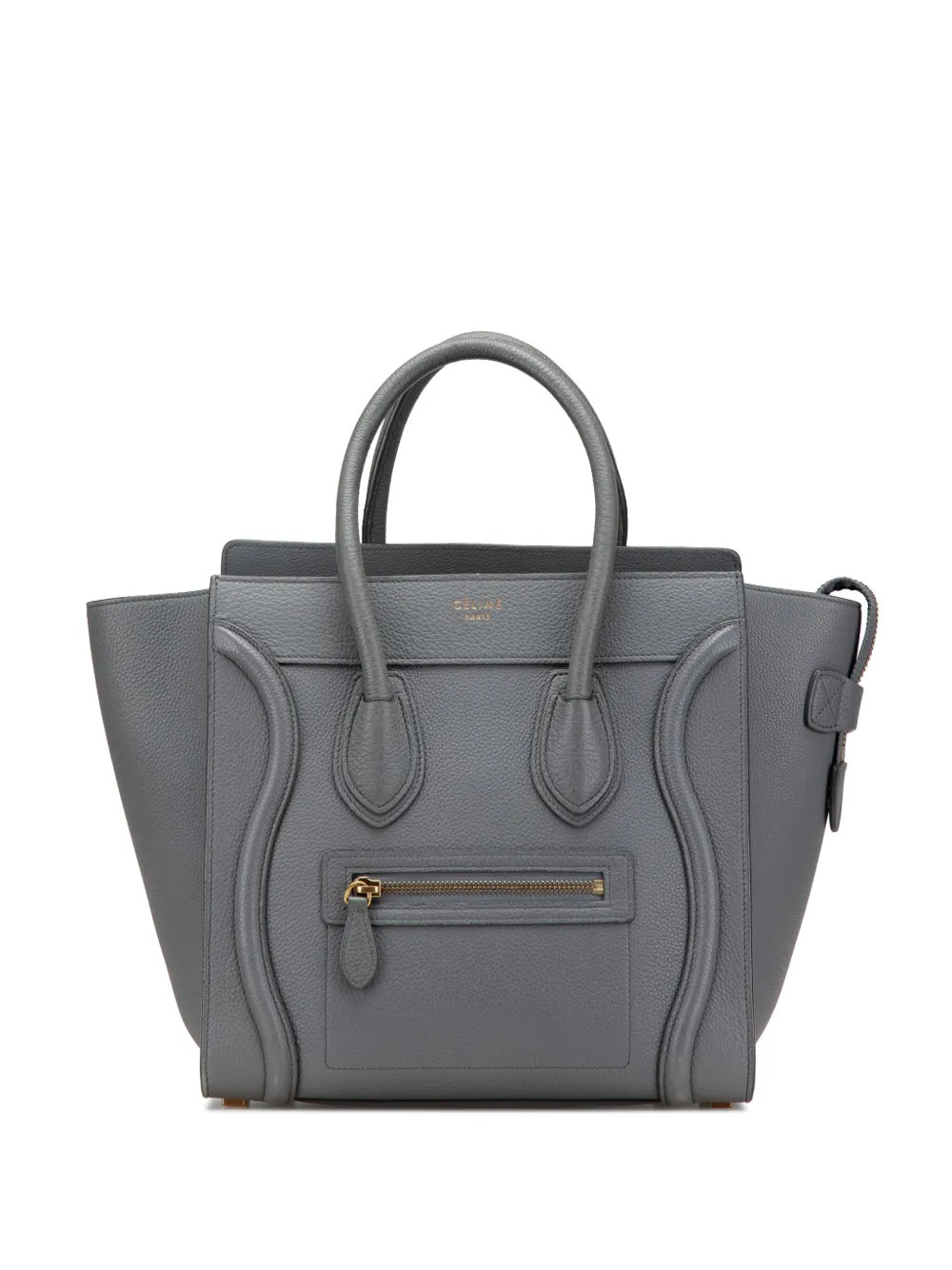 Céline Pre-Owned 2017 Micro Calfskin Luggage Tote Handbag | Grey | FARFETCH | Farfetch Global