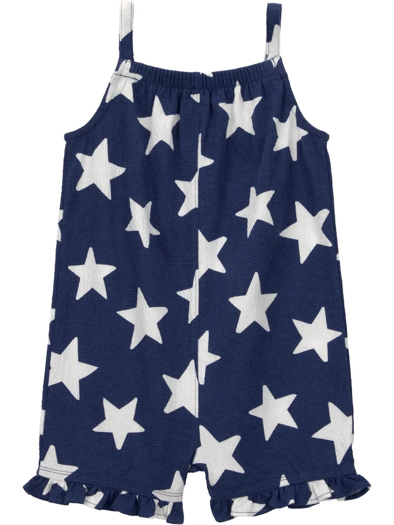 Carter's Child of Mine Baby and Toddler Girl Patriotic Romper, Sizes 12M-5T | Walmart (US)