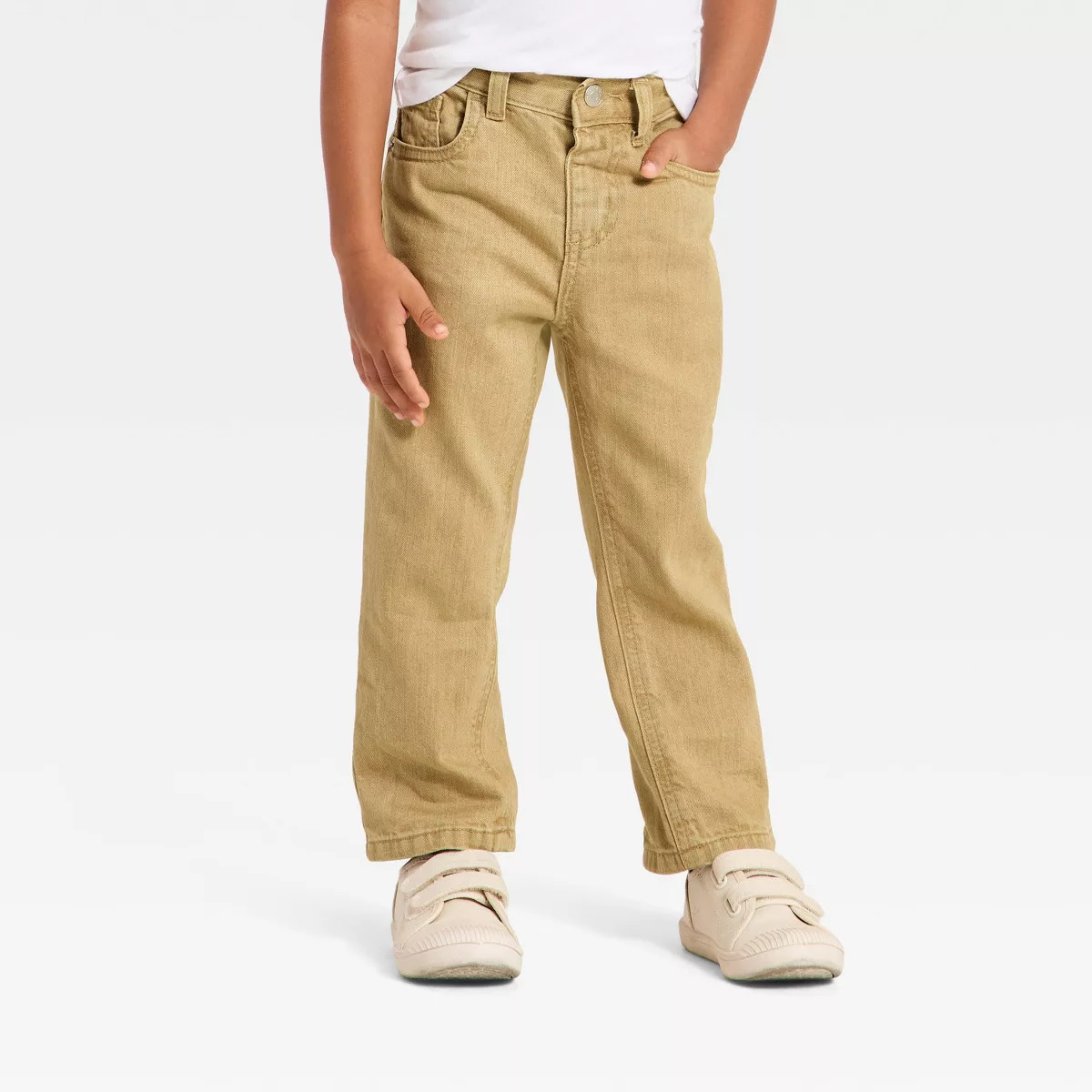 Toddler Boys' Easter Woven Denim Pants - Cat & Jack™ Brown 5T | Target