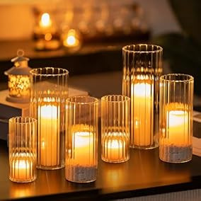 Glasseam Ribbed Glass Candle... | Amazon (US)