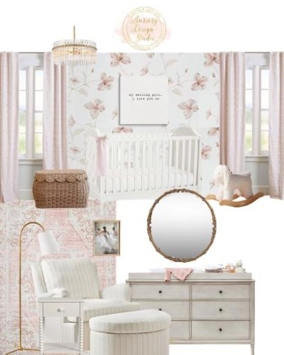 If we could borrow one girl's nursery from our Lookbook, this might be it. The soft blush florals, heirloom-inspired furniture, vintage mirror, and warm natural textures create a room that feels romantic, timeless, and beautifully collected.

#LTKBaby #LTKKids #LTKBump