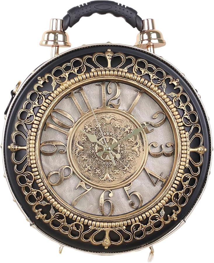 Women PVC Clock Shaped Handbag Crossbody Shoulder Bag Clock Purse | Amazon (US)