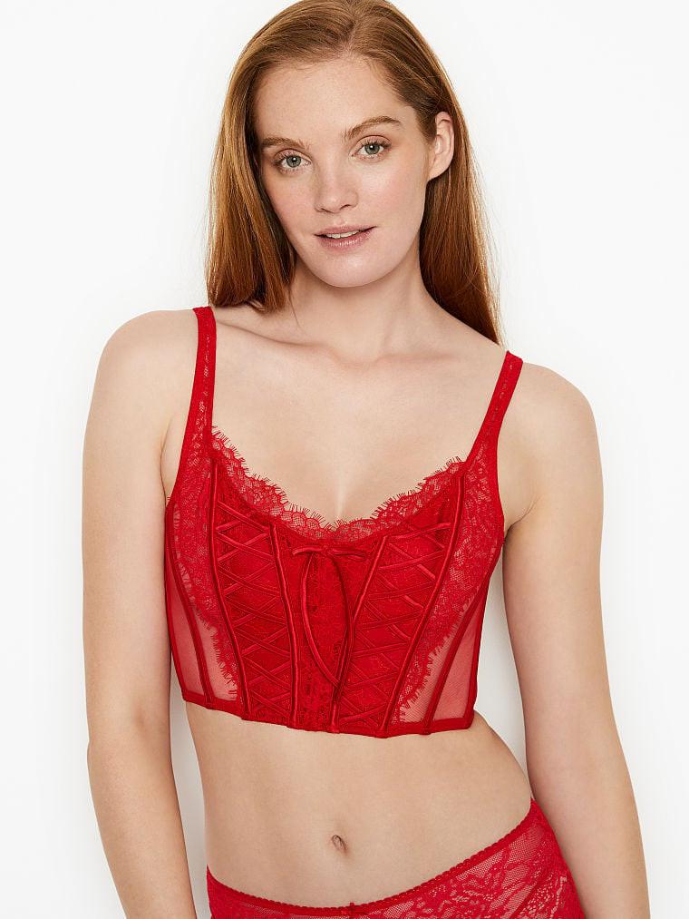 Unlined Lace-Up Corset Top | Victoria's Secret (US / CA )