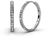Cate & Chloe - Cate & Chloe Bianca 18k White Gold Hoop Earrings with Swarovski Crystals, Crystal ... | Walmart (US)