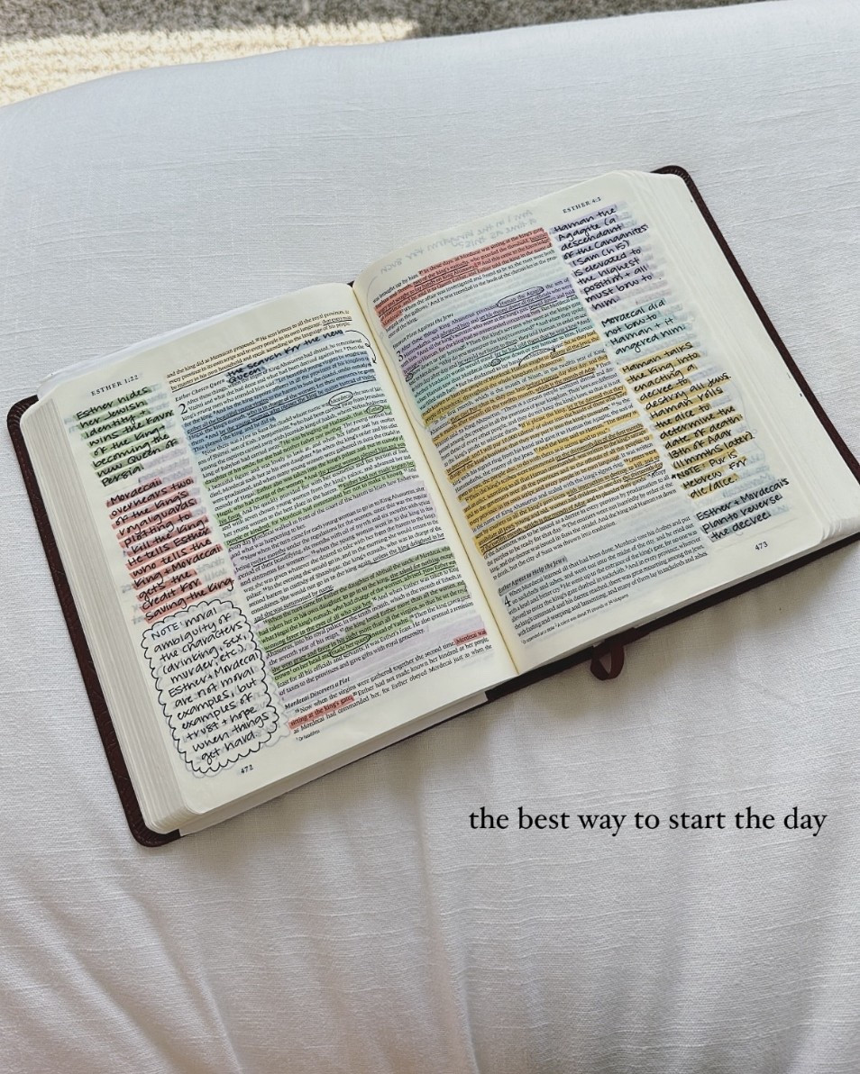 ESV Journaling Bible + aesthetic highlighters 📖

If you’re searching for an ESV wide margin Bible, journaling Bible for women, or no-bleed Bible highlighters—these are the exact ones I use!

I love the extra margin space for sermon notes and quiet time reflections, and these highlighters glide on smoothly without bleeding through thin Bible pages. Perfect for Bible study, verse mapping, and building a simple color-coding system that actually sticks.



#LTKfindsunder50 #LTKfindsunder100