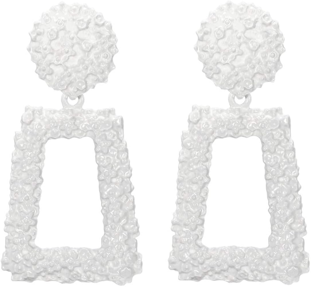 Gold Rectangle Geometric Dangle Earrings, Fashion Statement Drop Earrings for Women KELMALL COLLECTI | Amazon (US)