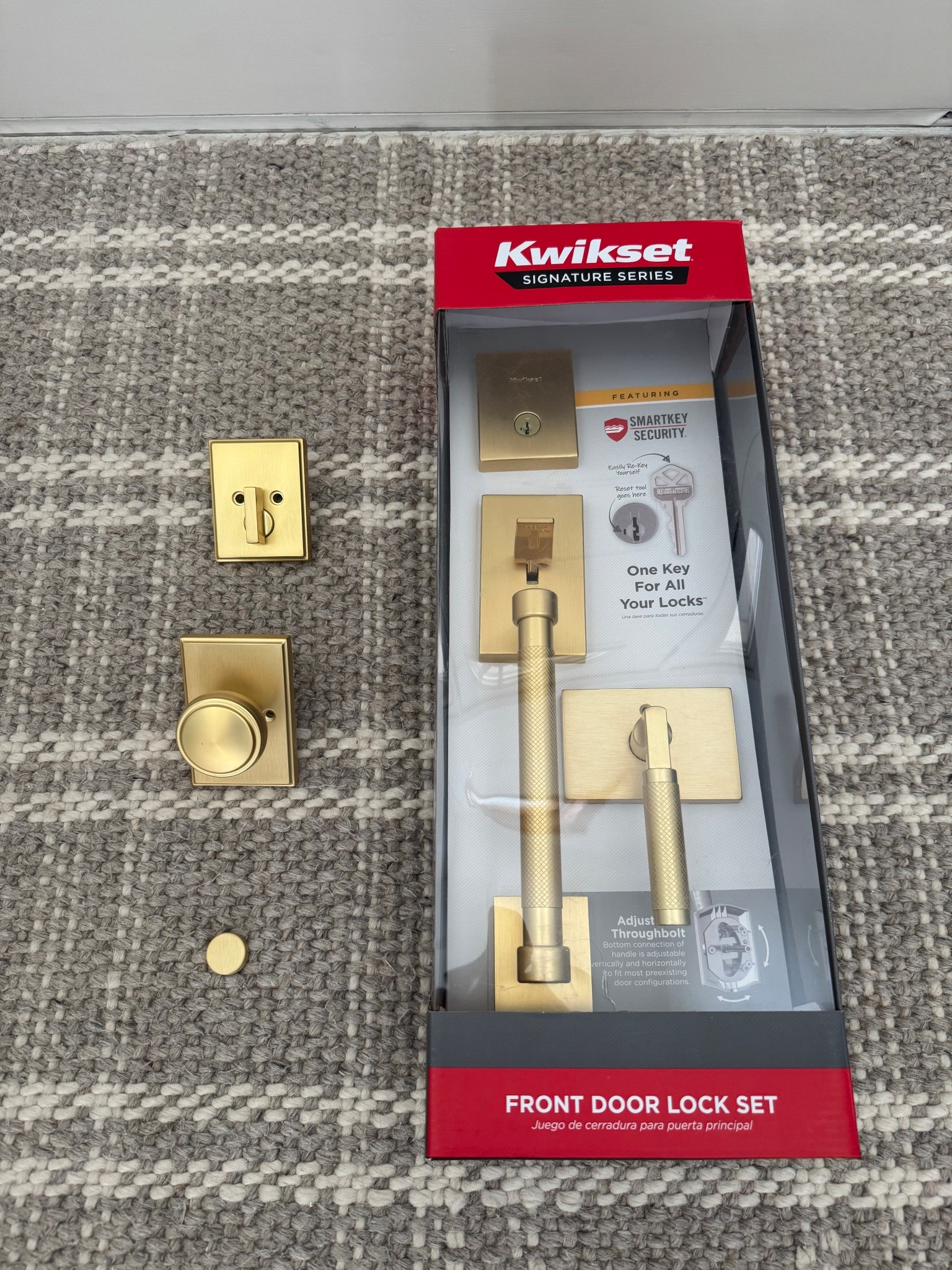 Front door handle set! Left side I’m using for inside of the house to match our current hardware / handle is for the outside! I love it!! 🫶🏽 such a great price point too! 💛

#LTKHome