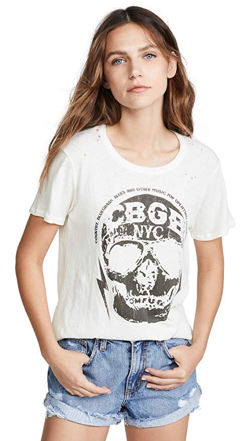 CHASER Women's Gauzy Cotton Crew Neck Tee | Amazon (US)