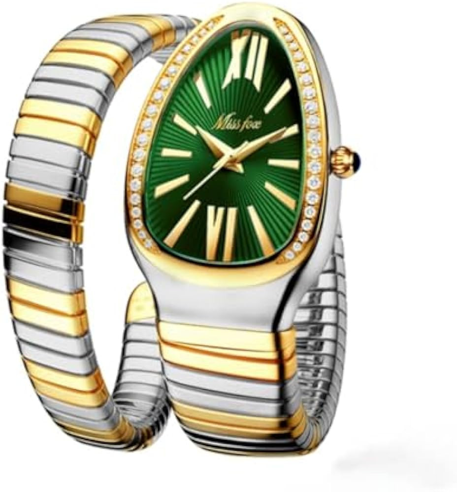 Dress Snake Shape Bracelet Women Watch Top Elegant Waterproof Quartz Jewelry Watches | Amazon (US)