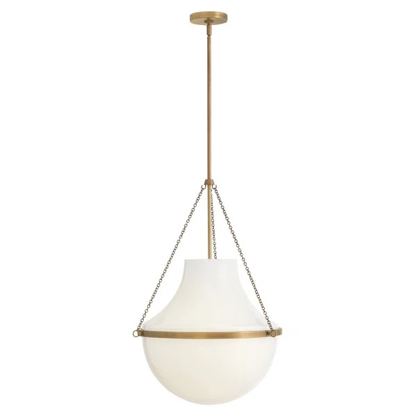 Collins Large Teardrop Pendant Chandelier with Hand-Blown Etched Opal Glass | Wayfair North America