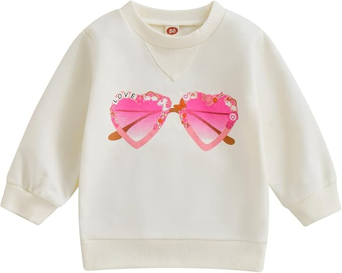 Sasaerucure Infant Toddler Baby Girl Oversized Sweatshirt Long Sleeve Top Valentine 's Day Outfit... | Amazon (US)