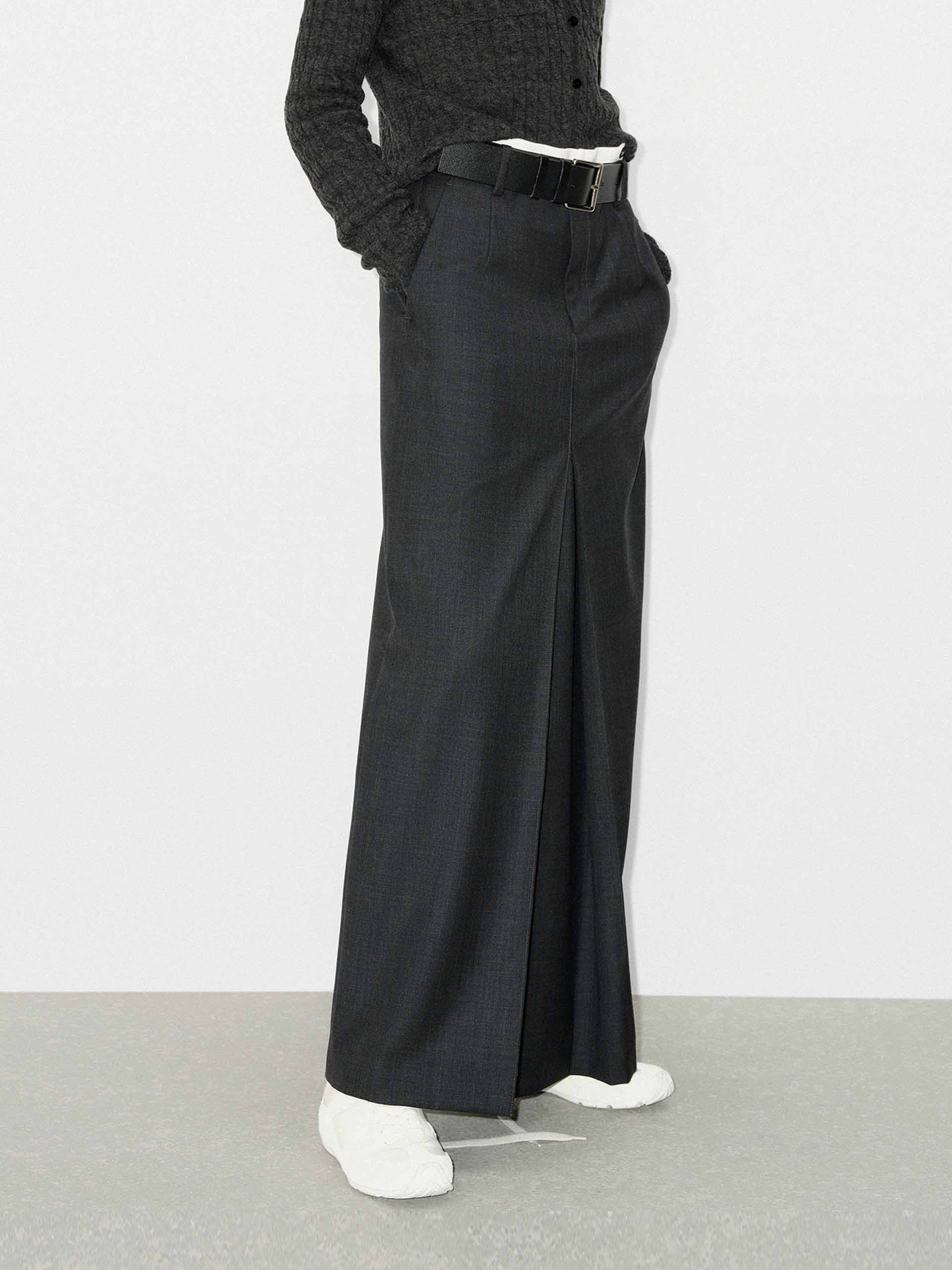MO&Co. Women's Maxi Wool Blend Skirt | MO&Co.