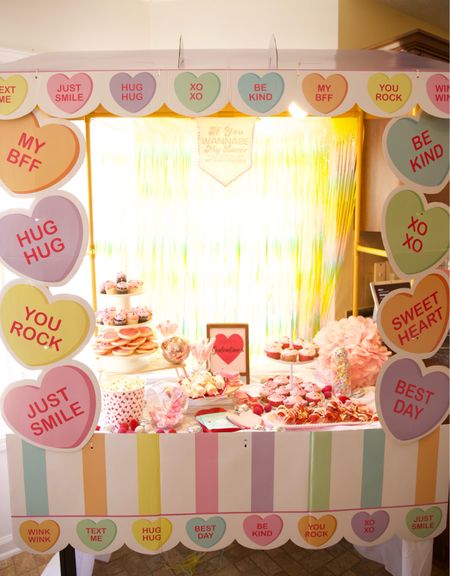 Valentines Party decor ideas and Galentines party favor inspiration. These conversation heart pieces are sooo cute and definitely MAKE a party! | valentines | valentine tablescape | valentines wallpaper | valentines setup | galentines inspo

#LTKfindsunder100 #LTKMostLoved #LTKparties