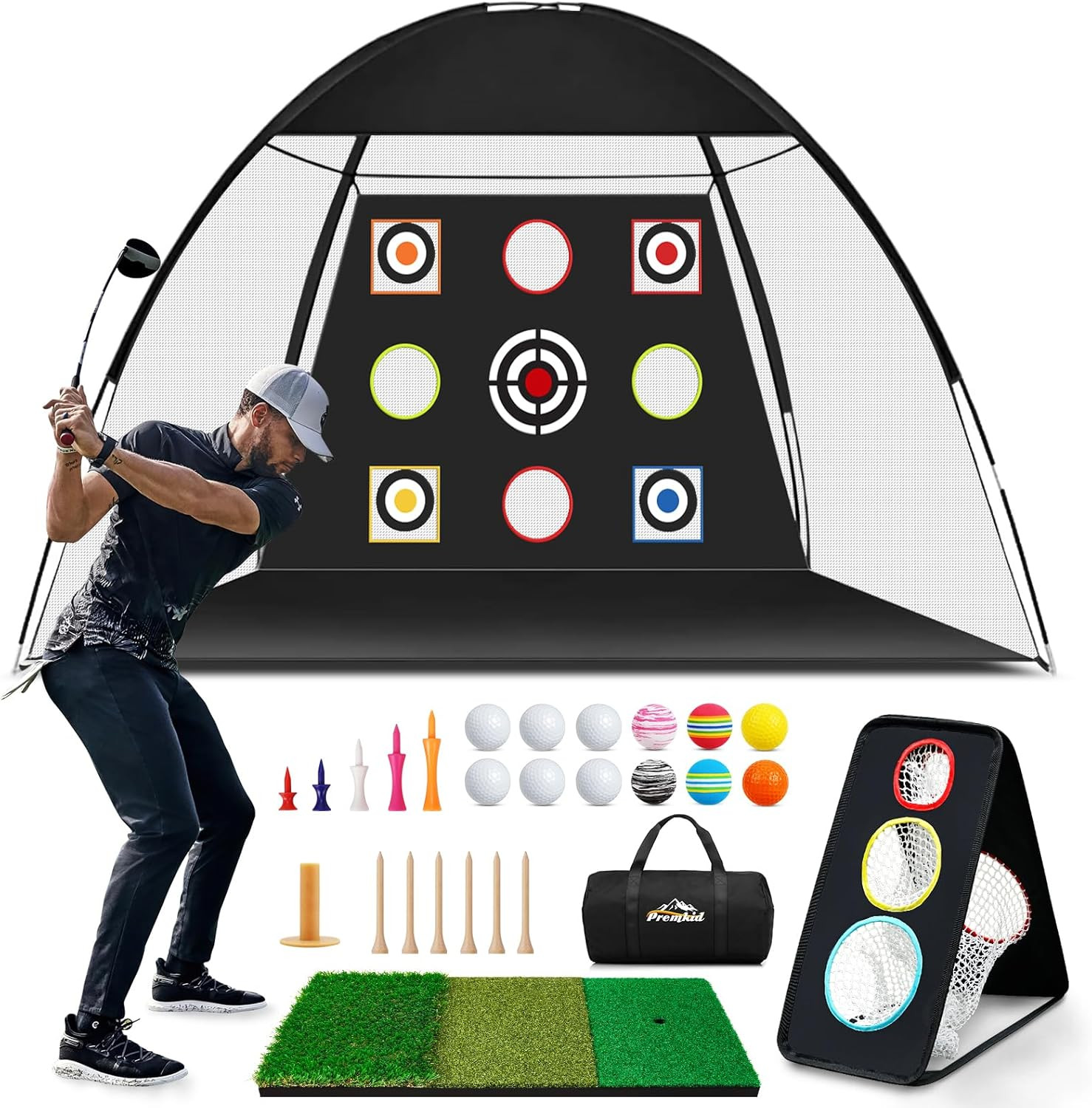 Premkid Golf Net, 10x7ft Golf Hitting Training Aids Nets for Backyard Driving Chipping, Golf Prac... | Amazon (US)