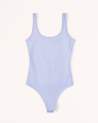 Seamless Rib Fabric Scoopneck Bodysuit | Abercrombie & Fitch (US)