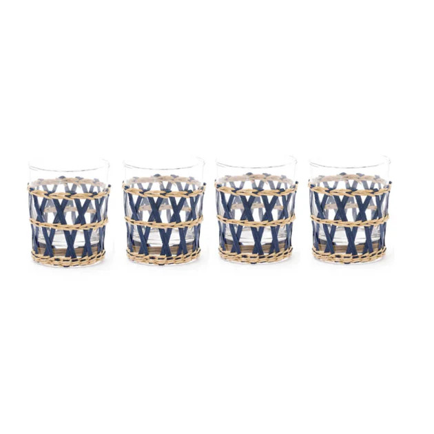Island Wrapped Navy Tumblers by Amanda Lindroth | Cailini Coastal