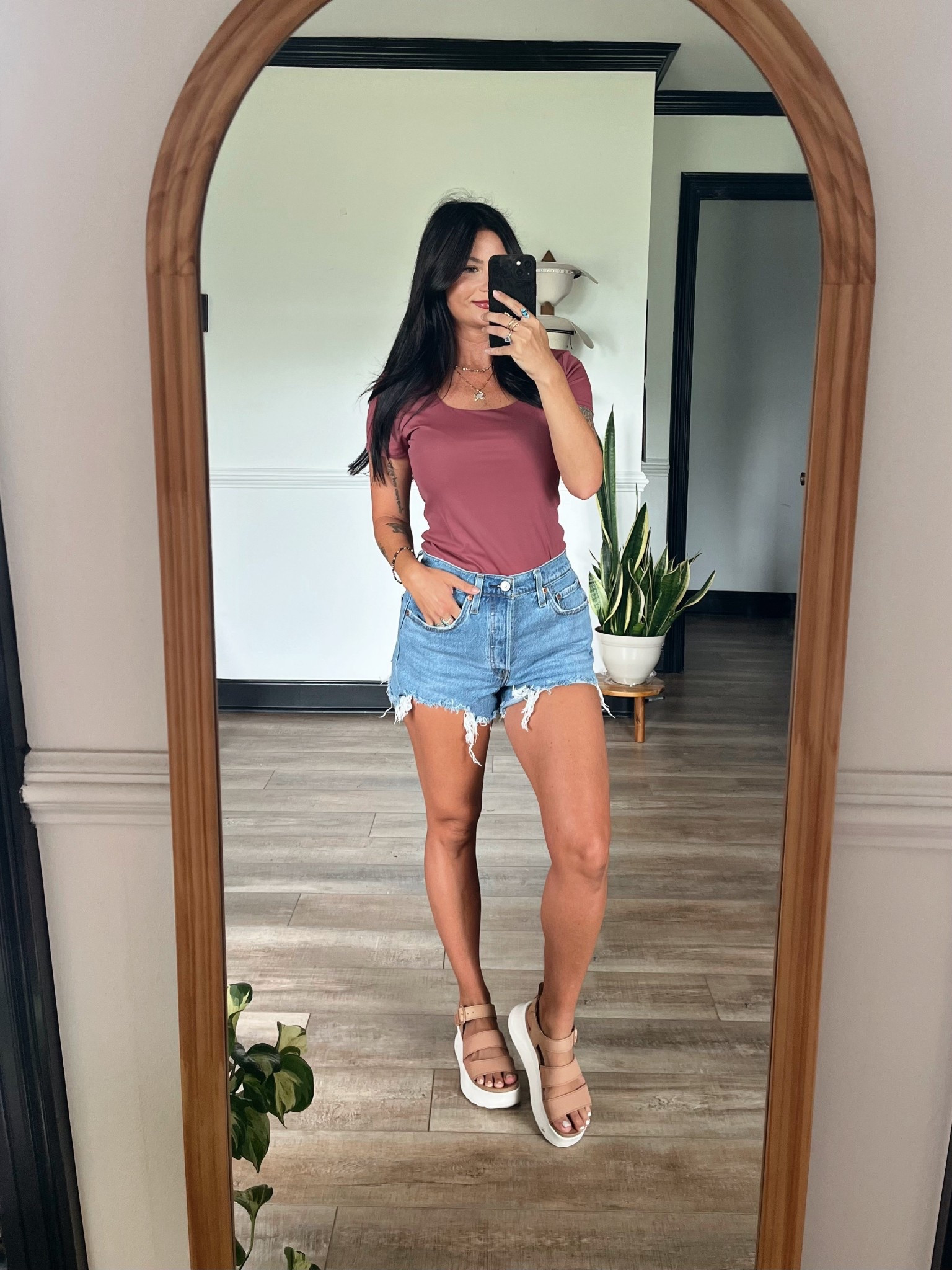 Super casual look from yesterday! My favorite jean shorts paired with a basic bodysuit! Love the color & it’s on sale 

#LTKootd #LTKgrwm #LTKSeasonal