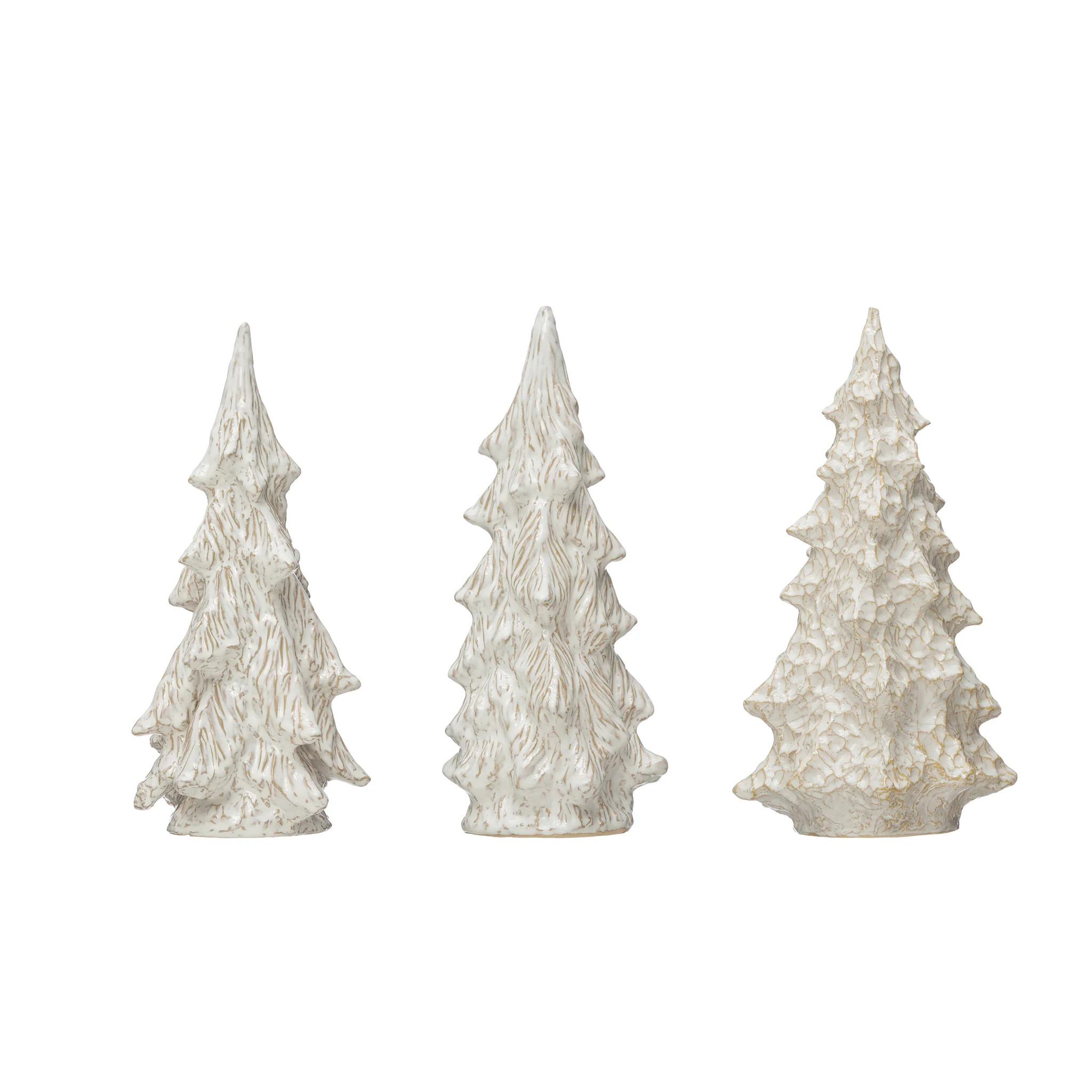Tall Rustic White Stoneware Tree (3 Styles) | Linen & Flax Co