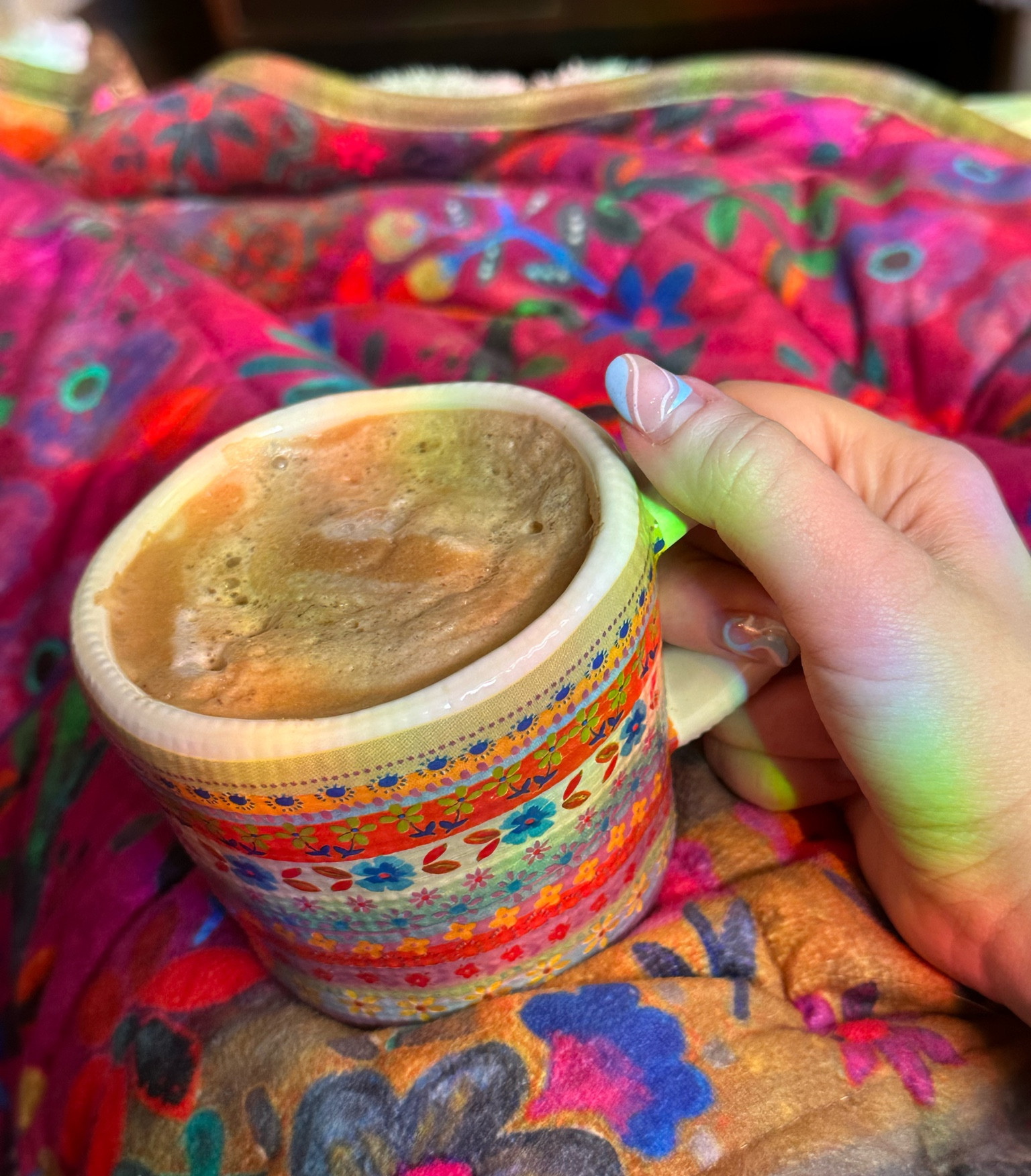 natural life, cozy morning, peek a boo mug, cute weighted blanket