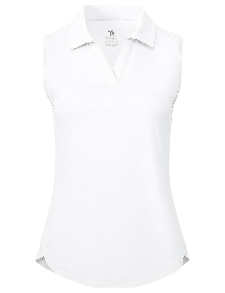 BGOWATU Women's Sleeveless Golf Polo Shirts Collared V Neck Tennis Tank Tops UPF 50+ Quick Dry Li... | Amazon (US)