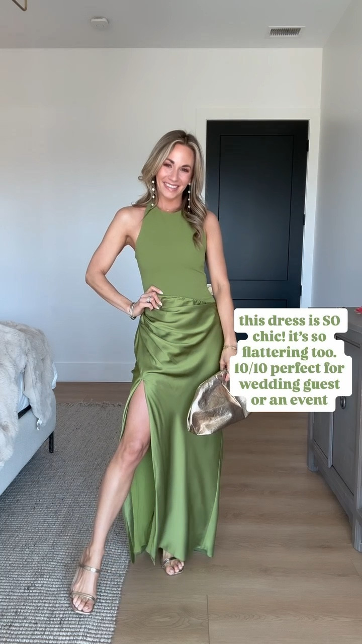 Abercrombie NEW maxi dress! Perfect for spring and summer events, weddings, & more! // I’m 5’3 wearing a size xs!

#LTKgrwm #LTKPetite #LTKootd