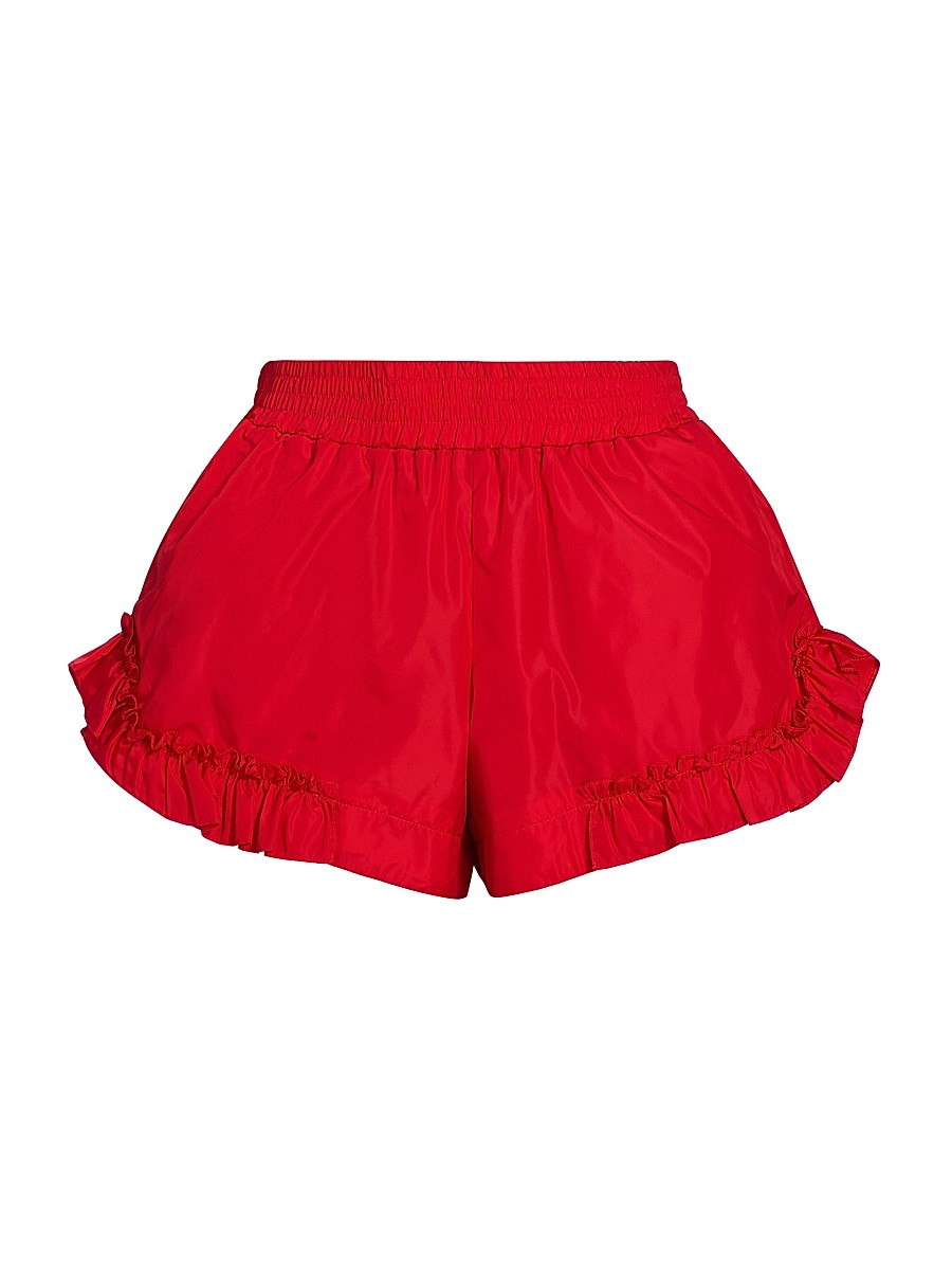 Women's Frill Track Shorts - Red - Size 6 | Saks Fifth Avenue