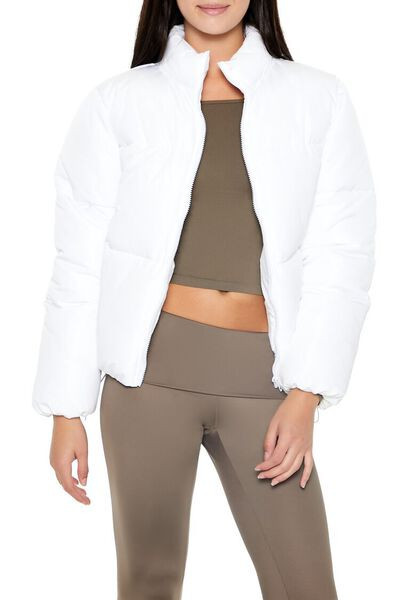 Channel-Stitched Puffer Jacket | Forever 21