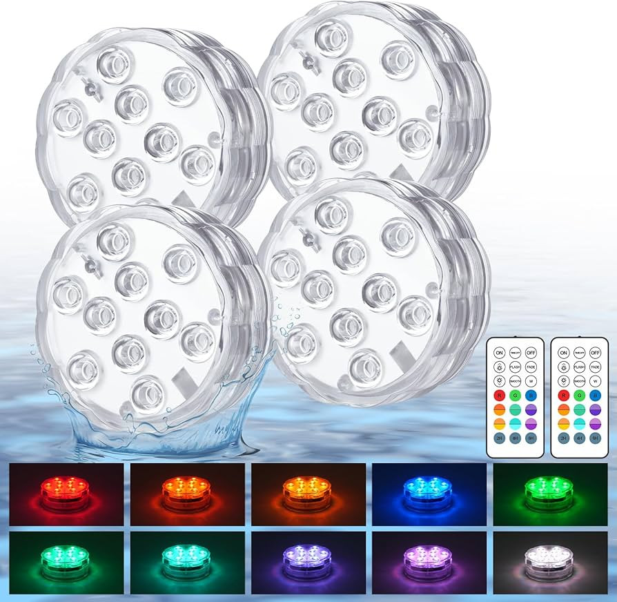 Creatrek Shower Light with Remote, Battery Operated Lights for Christmas Decor, Submersible LED L... | Amazon (US)